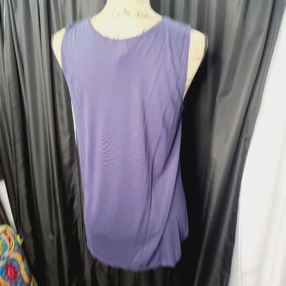 H&M Navy Blue Boho Tank Top Medium - Picture 4 of 8